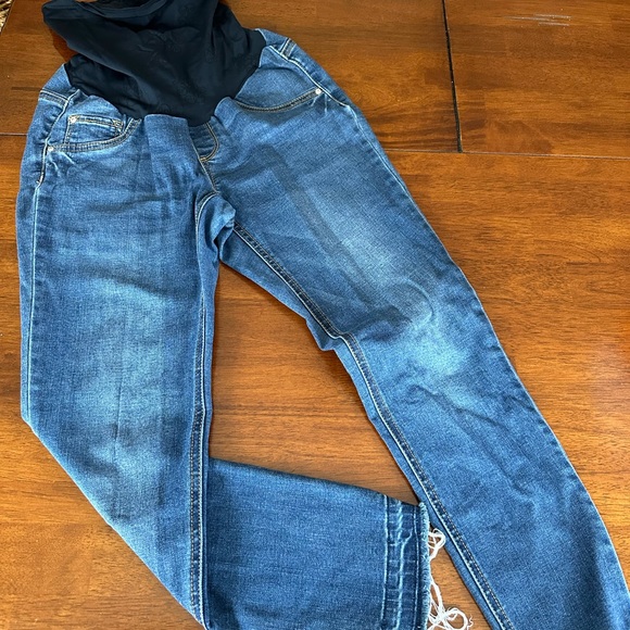 Jessica Simpson maternity ankle skinny jeans with belly band - Picture 2 of 3